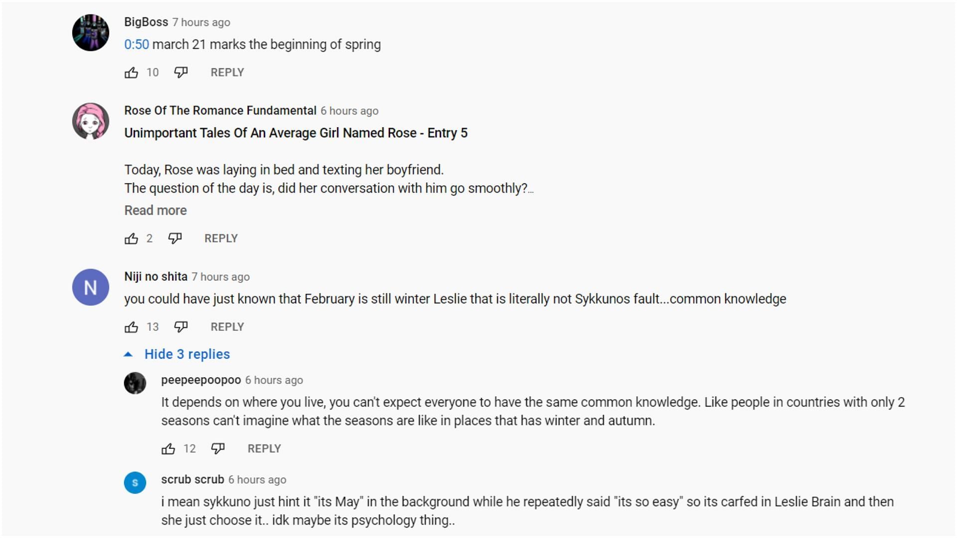 Fans chimed in on the discussion (Image via- Shrimpkkuno/YouTube)